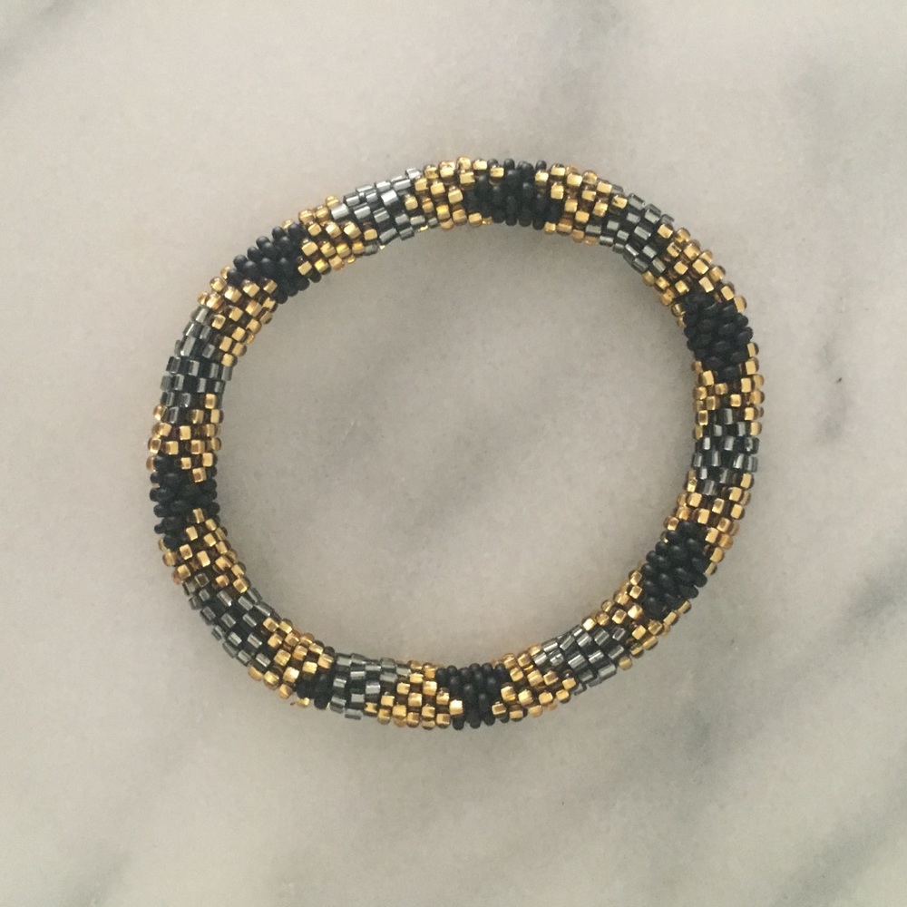 Beaded roll bracelet